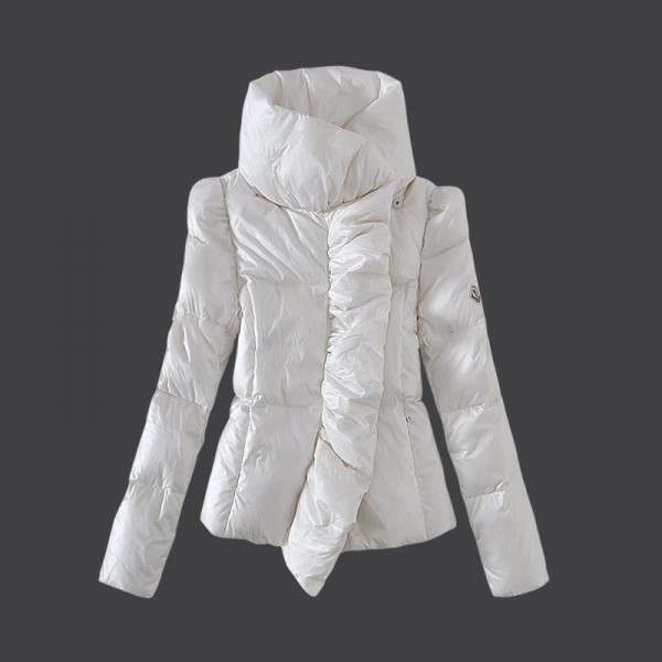 Moncler Donna Giù cappotto bianco Presa M1007